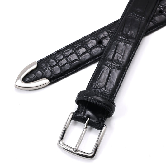 Thanx / Genuine Small Crocodile Belt